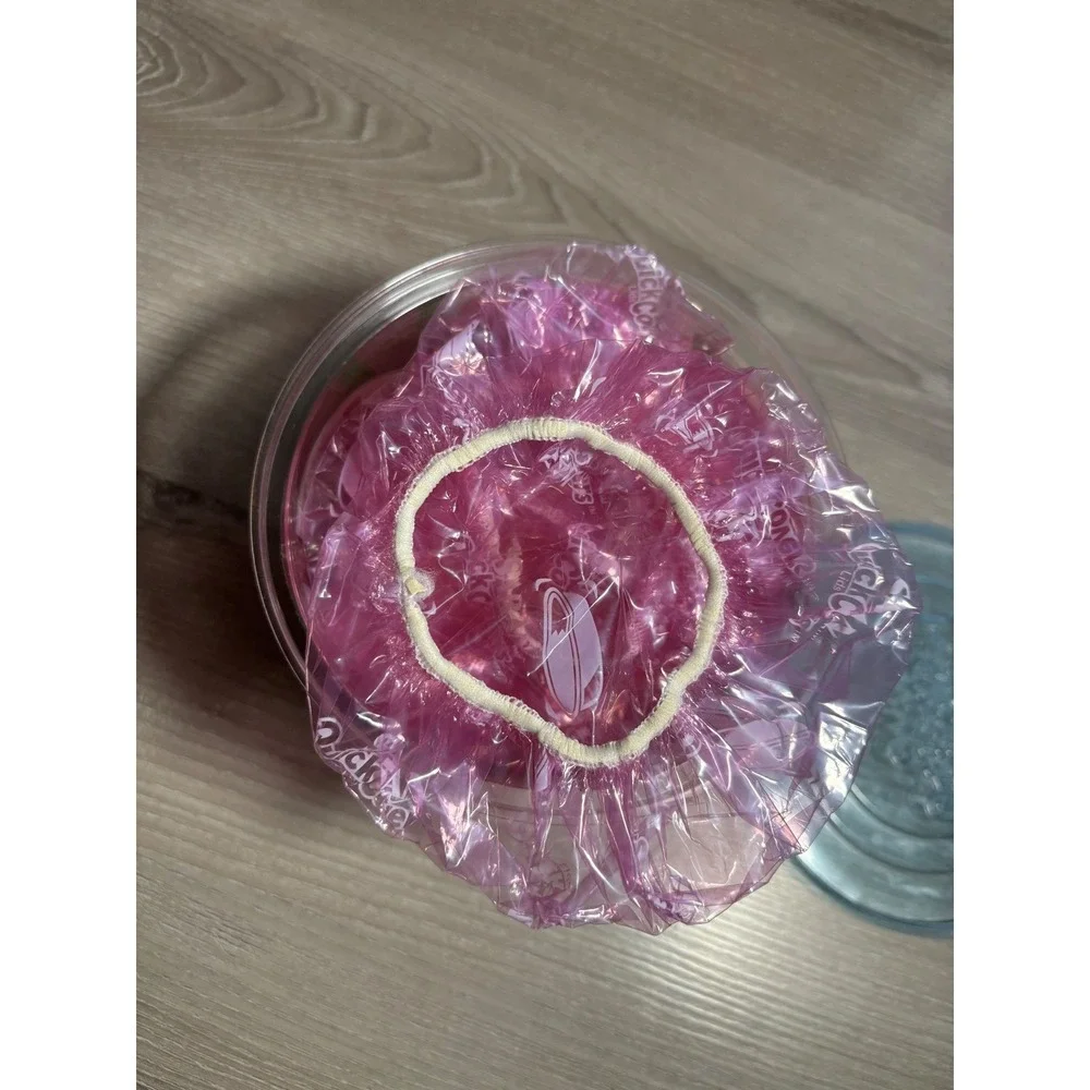 Y2K Saran QuickCovers Small Elastic Food‎ Covers 16 Count Pink Reusable Lids Tub